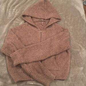 Skims Cropped Teddy Zip Up - Size Small/Medium